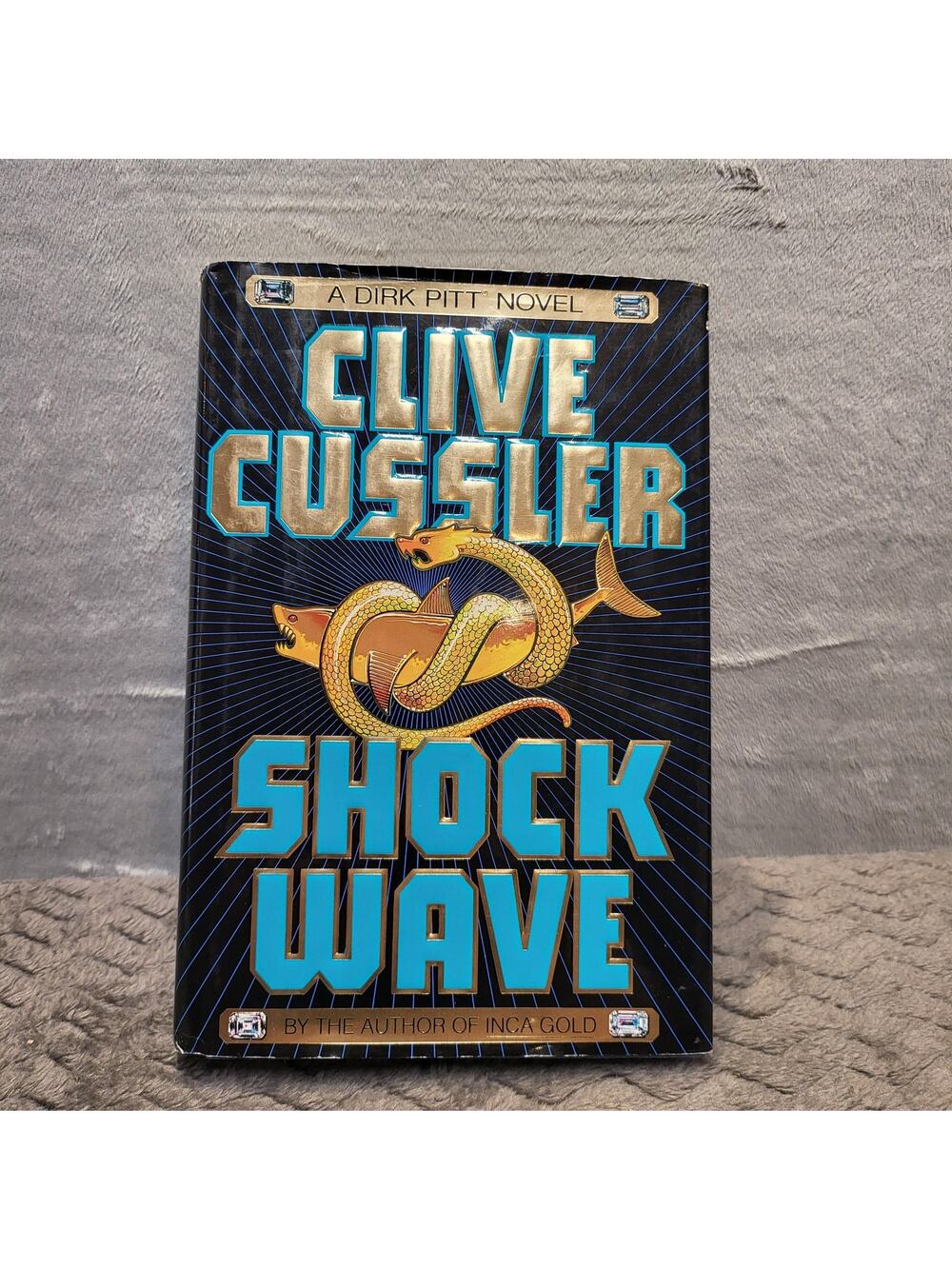 Clive Cussler Shock‎ Wave 1996 First Edition Hardcover Simon & Schuster Black